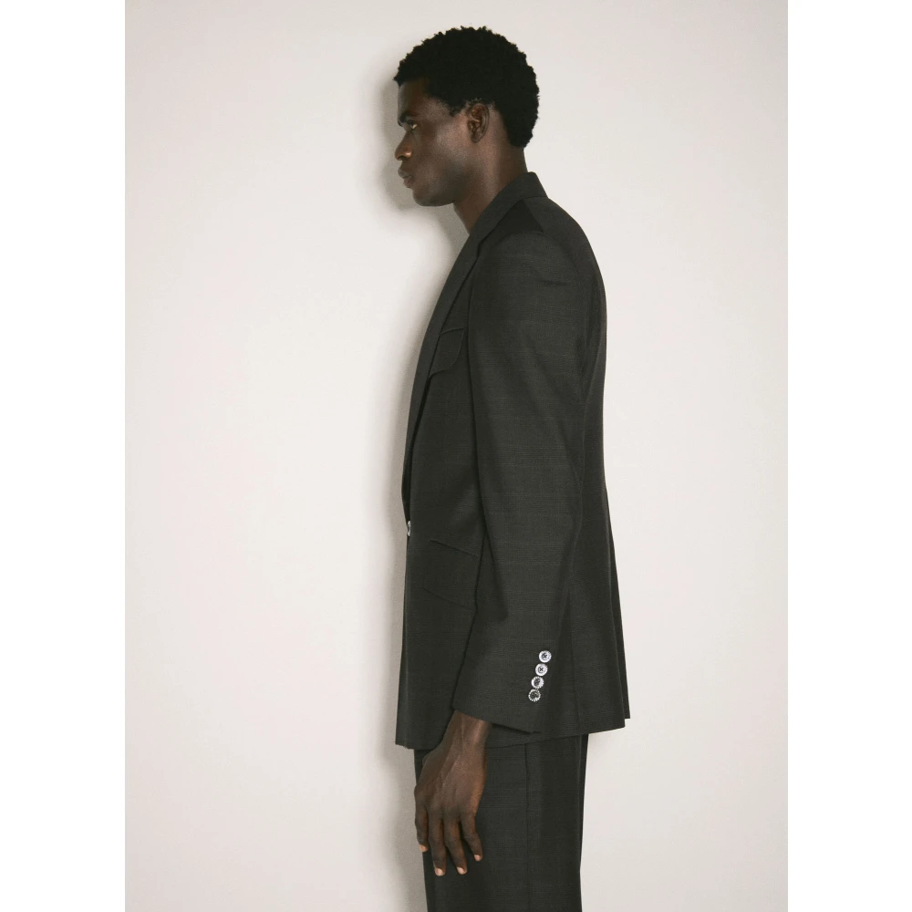 Vivienne Westwood Geruite Wollen Blazer Brown Heren