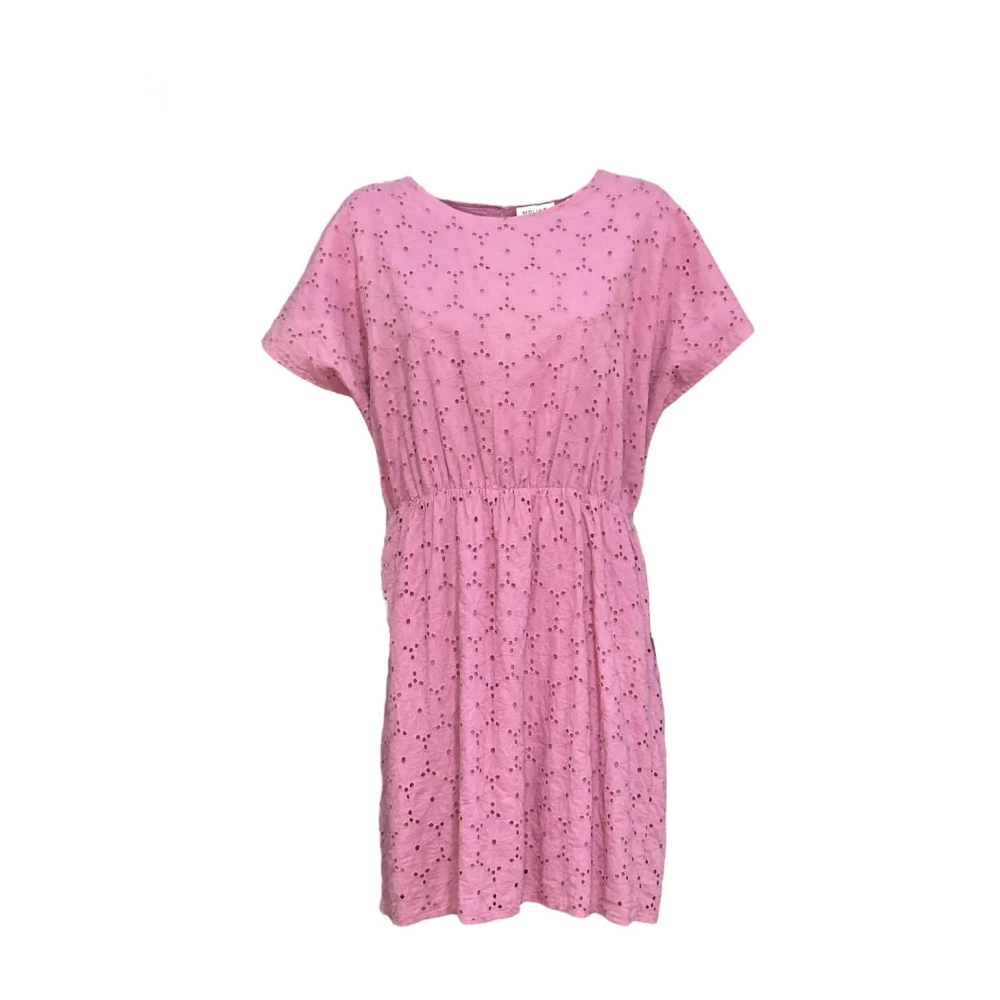 Molly Bracken Lichtroze Korte Jurk met Inlay Pink Dames