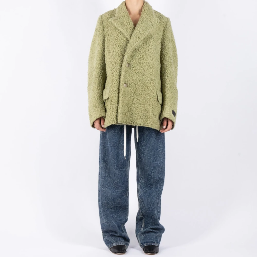 MM6 Maison Margiela Groene Acryl Polyester Jas Green Dames