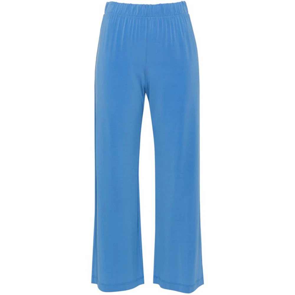 Le Tricot Perugia Blauwe Jersey Capri Broek Blue Dames