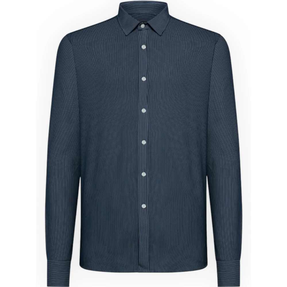 RRD Jaquard Open Oxford Shirt Blue Heren
