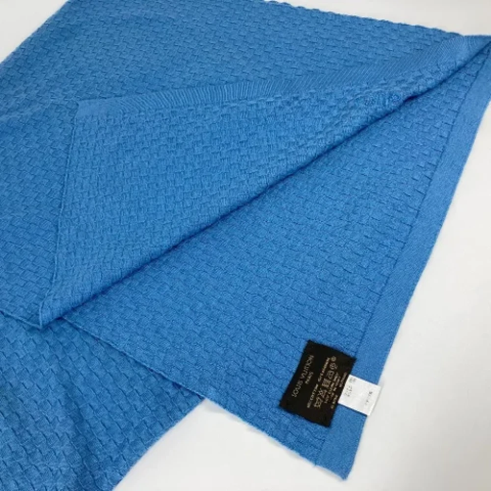Louis Vuitton Vintage Pre-owned Fabric scarves Blue Heren