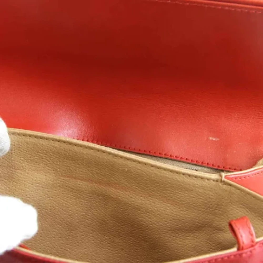 Gucci Vintage Pre-owned Leather clutches Red Dames