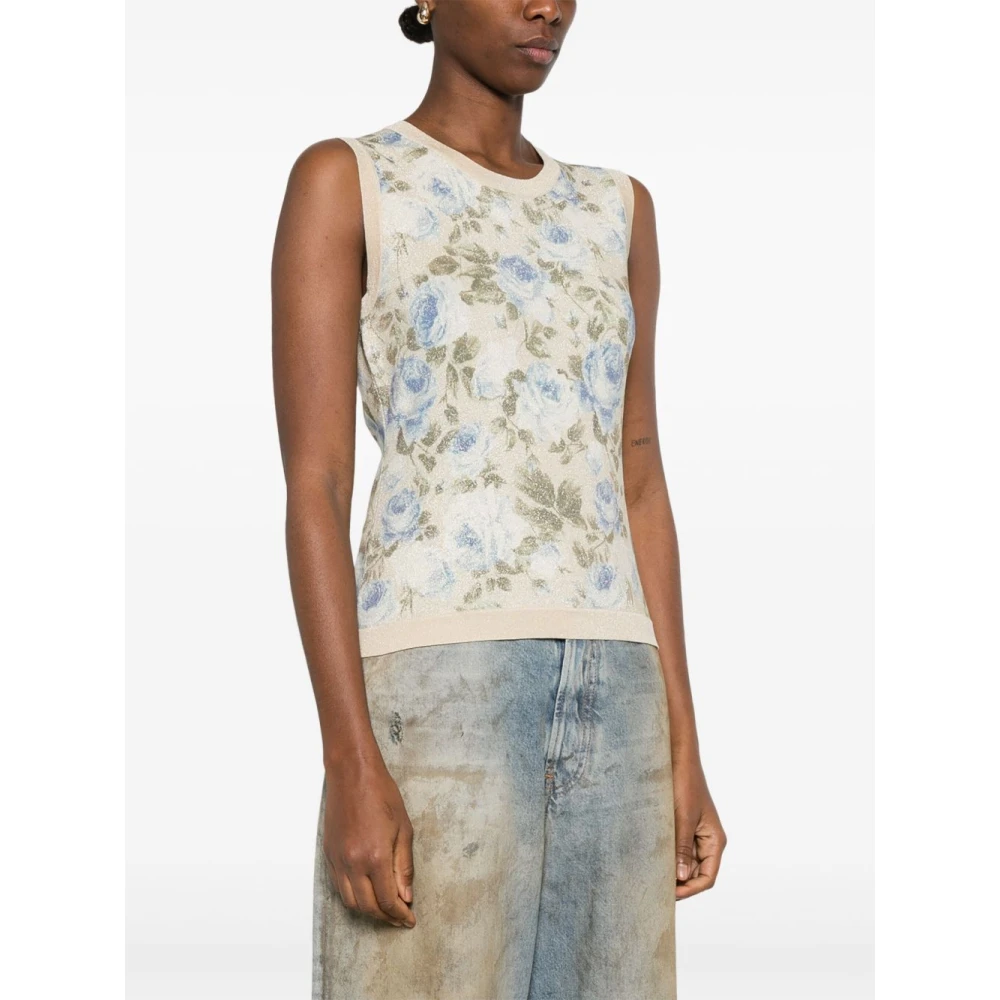 Blugirl Bloemenprint Mouwloze Trui Multicolor Dames