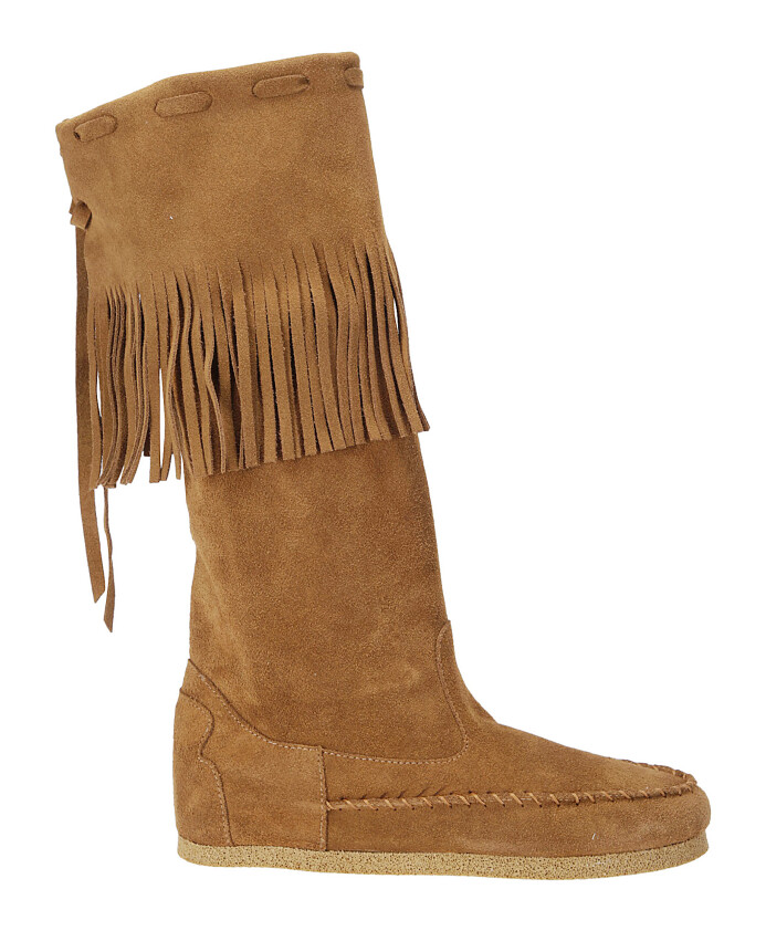 bottes-a-semelle-plate-et-semelle-interieure-en-cuir-avec-franges