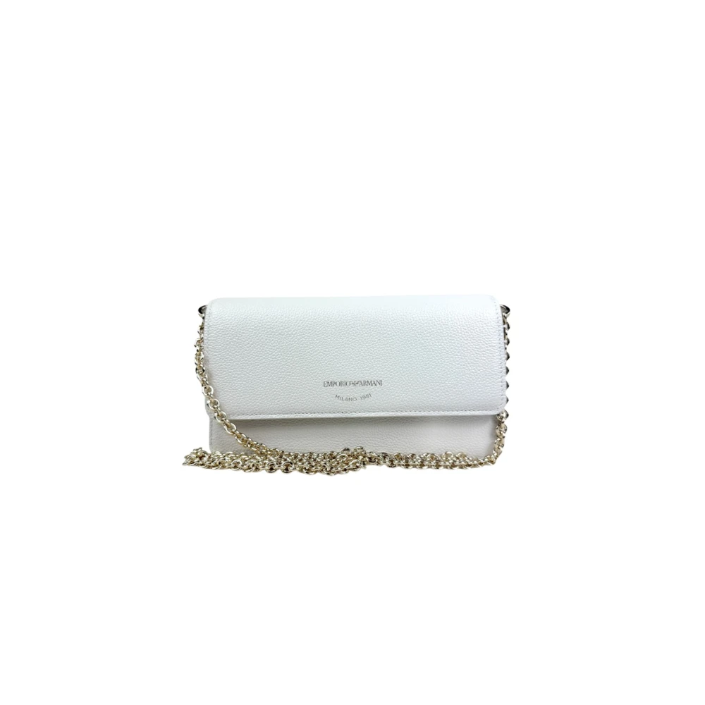 Emporio Armani Women's White Cross Body Bags, One Size, Vivienne Wallet On Chain