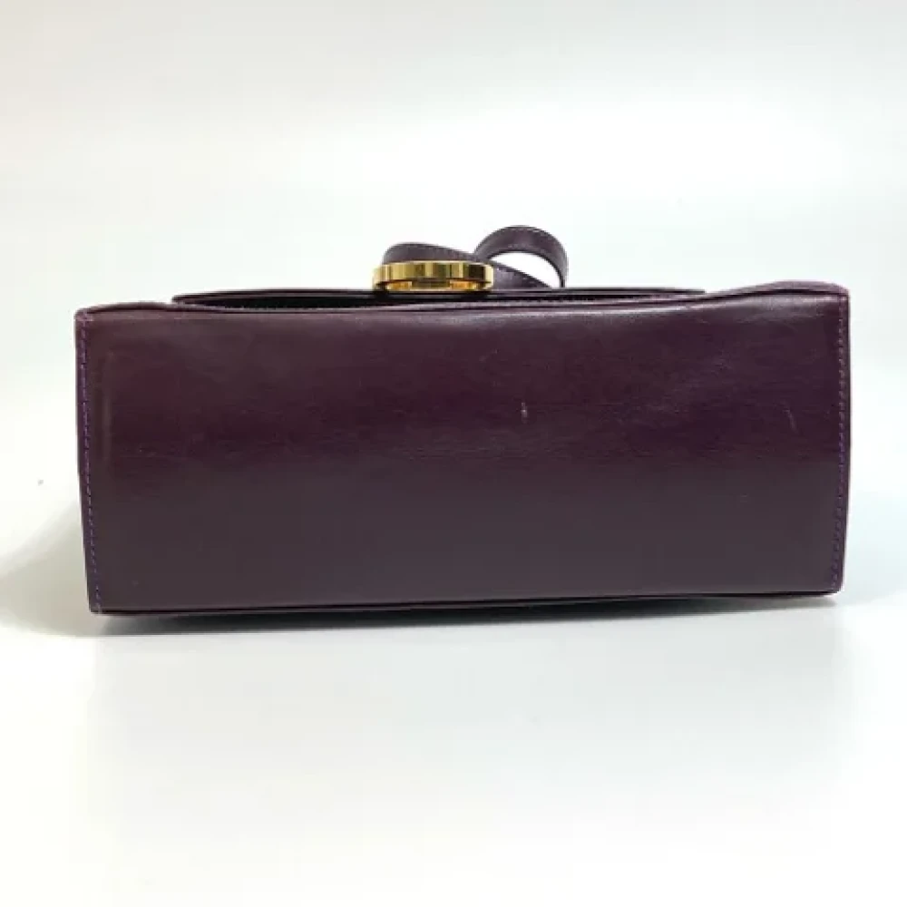 Salvatore Ferragamo Pre-owned Leather handbags Purple Dames