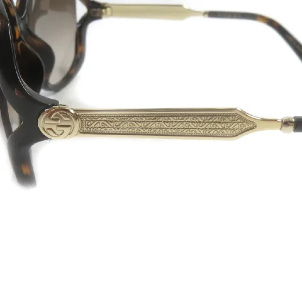 Gucci Vintage Pre-owned Plastic sunglasses Brown Dames