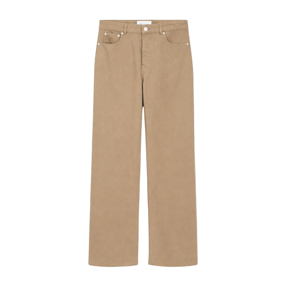 Ami Paris Men's Beige Straight Fit Jeans, W32, Large Fit Jeans