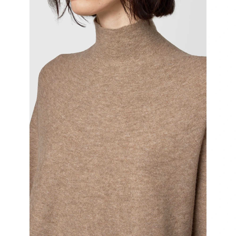 Alpha Studio Turtleneck Gebreide Trui Brown Dames