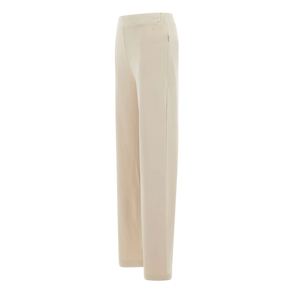 IRO Boterkleurige Wijde Pijp Broek Beige Dames
