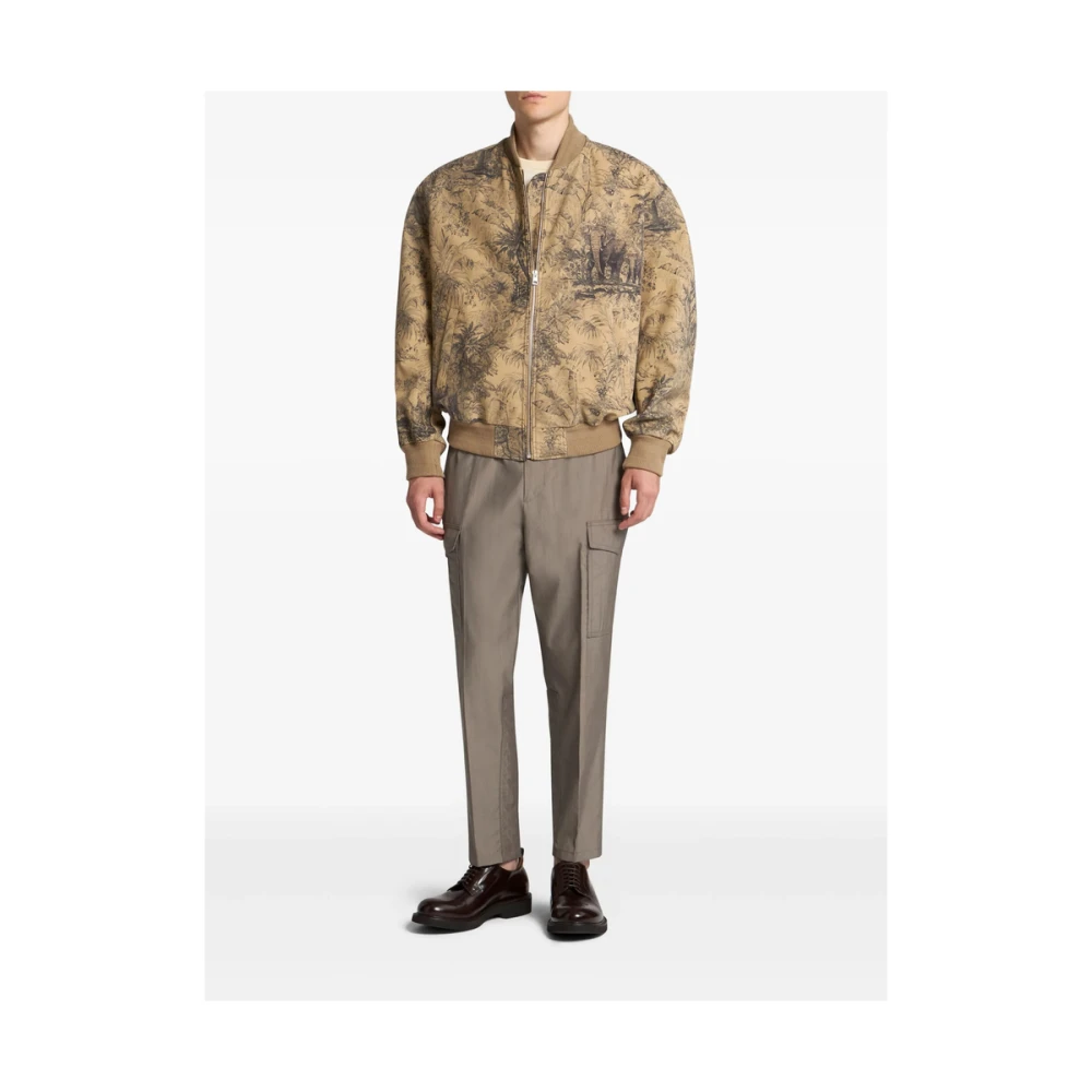 ETRO Beige Ritssluiting Geribbelde Buitenkleding Beige Heren