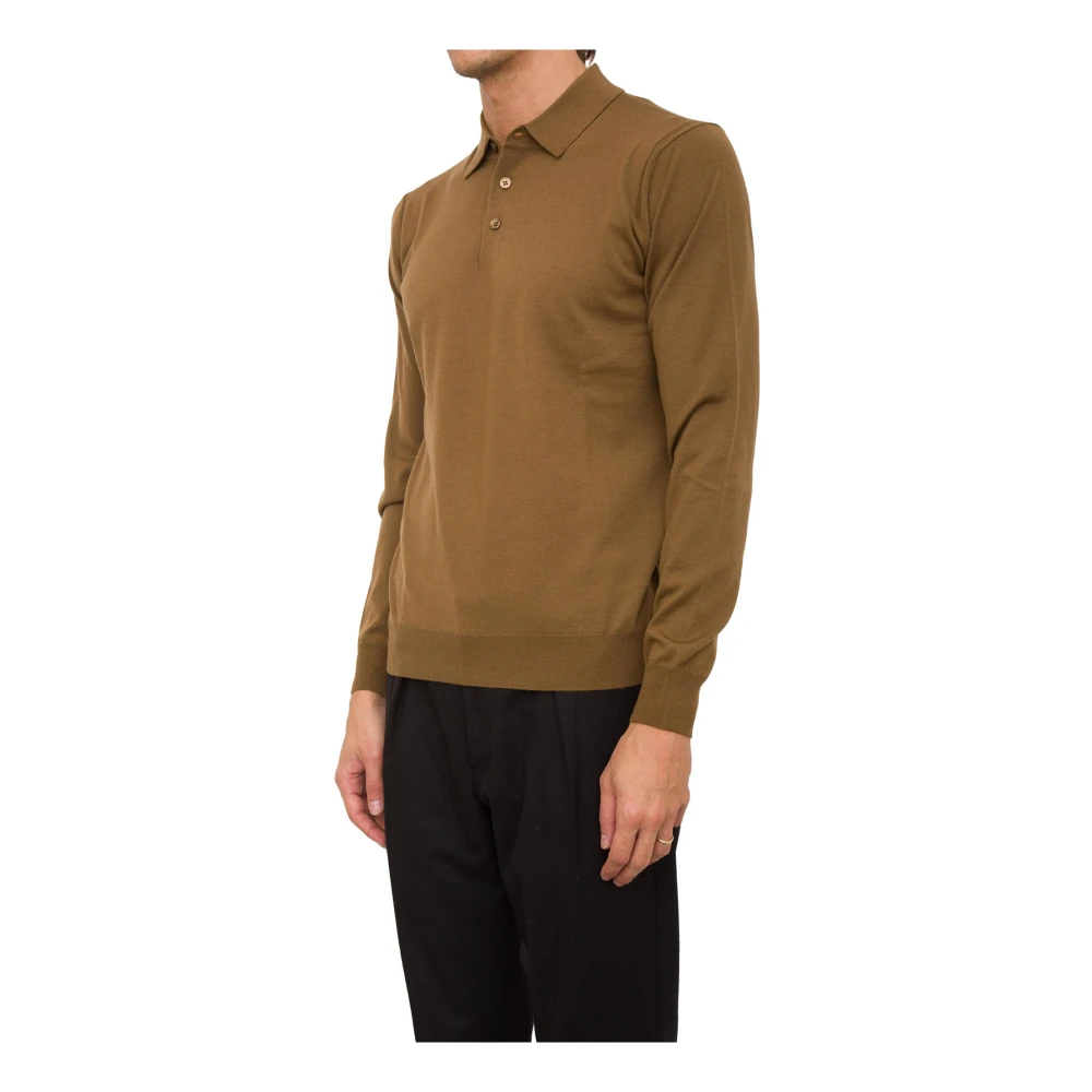 Paolo Pecora Bruine Polo Shirt Klassieke Stijl Brown Heren