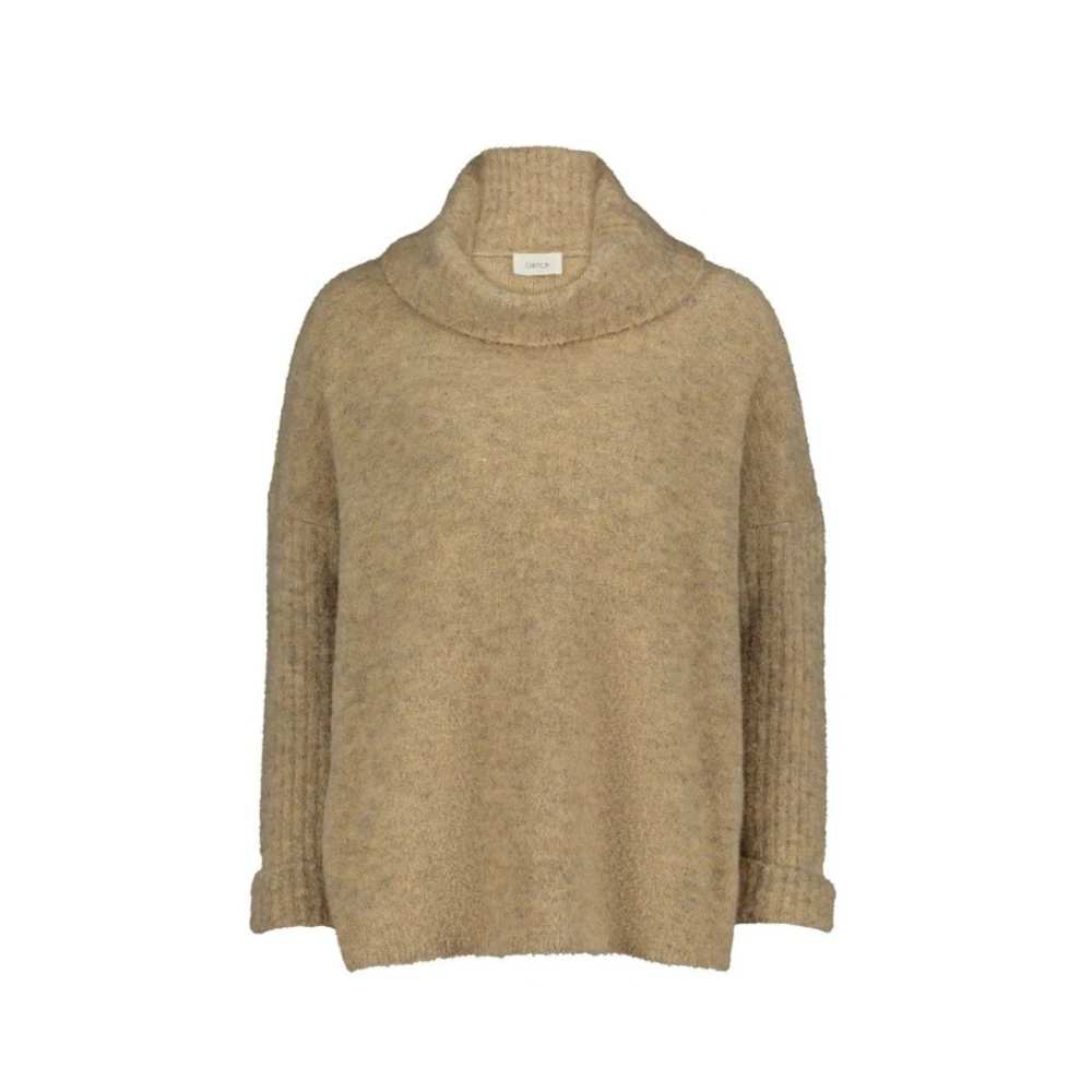 Cartoon Gezellige Turtleneck Sweater Brown Dames