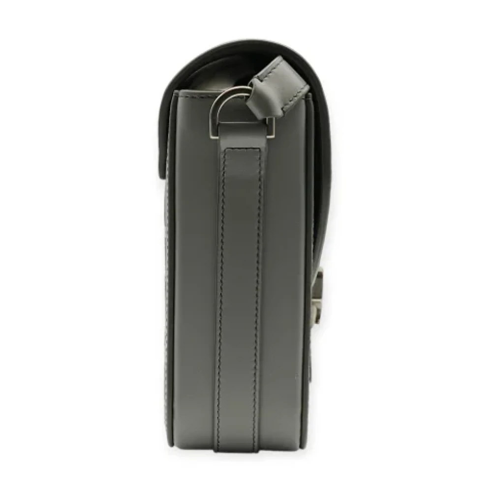 Dior Vintage Pre-owned Leather dior-bags Gray Dames
