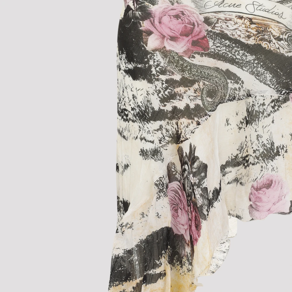 Acne Studios Gele Bedrukte Jurk Multicolor Dames