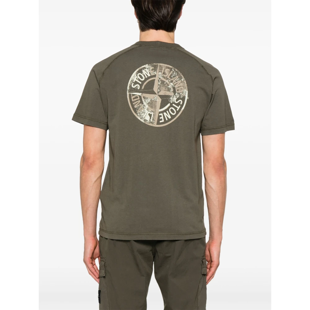 Stone Island Casual Katoenen T-shirt Green Heren