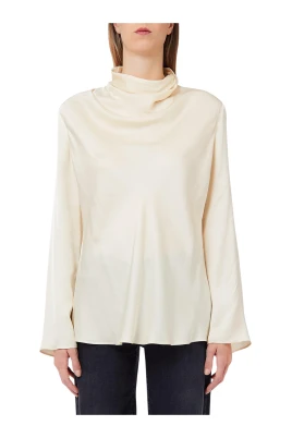Tunika med drappering i satin