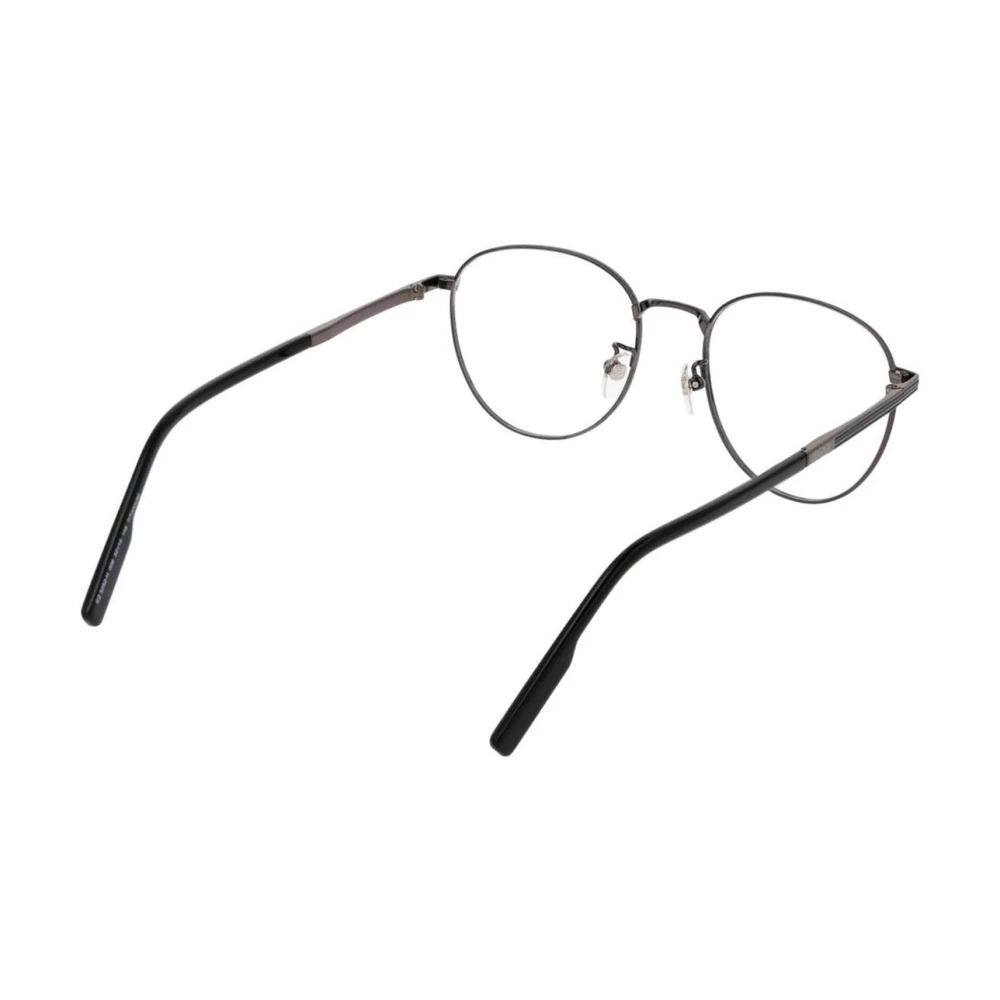 Ermenegildo Zegna Titanium Ronde Optische Monturen met Demo Lenzen Gray Heren