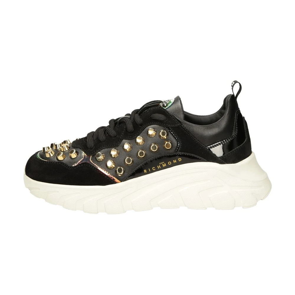John Richmond Zwarte Studs Lage Sneakers Dames Schoenen