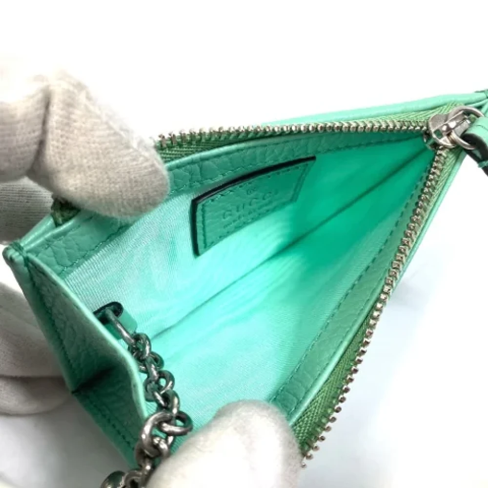 Gucci Vintage Pre-owned Leather wallets Green Dames