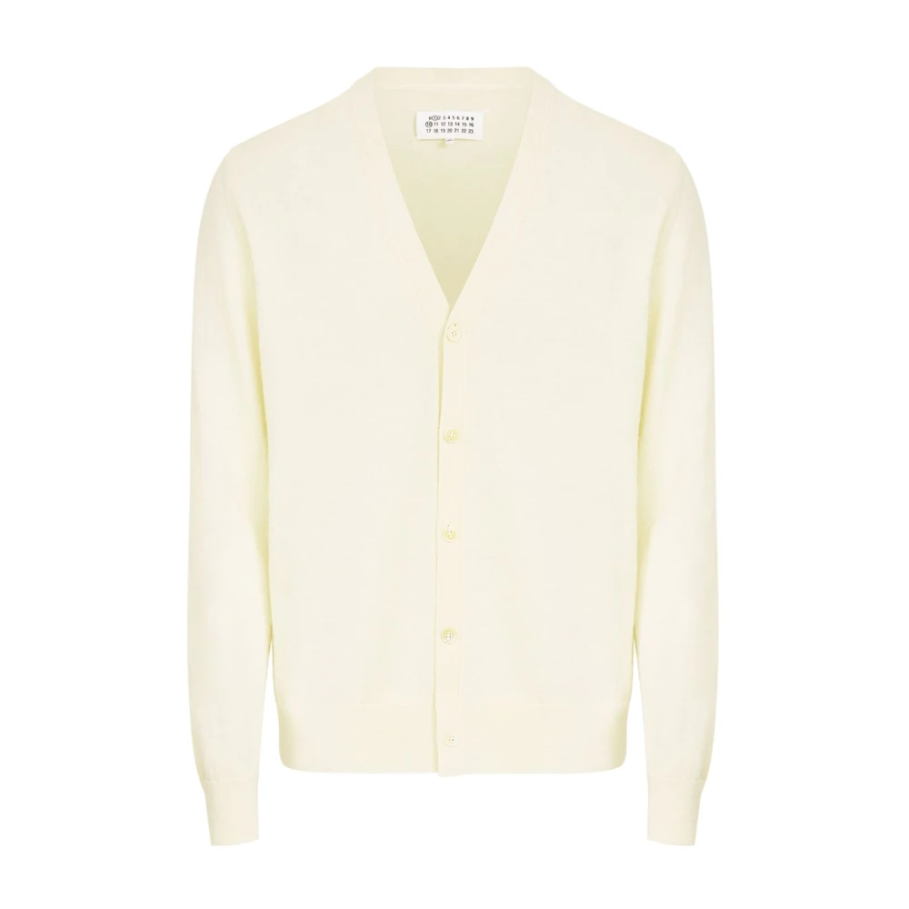 Maison Margiela Luxe Zwarte Gebreide Trui Beige Heren