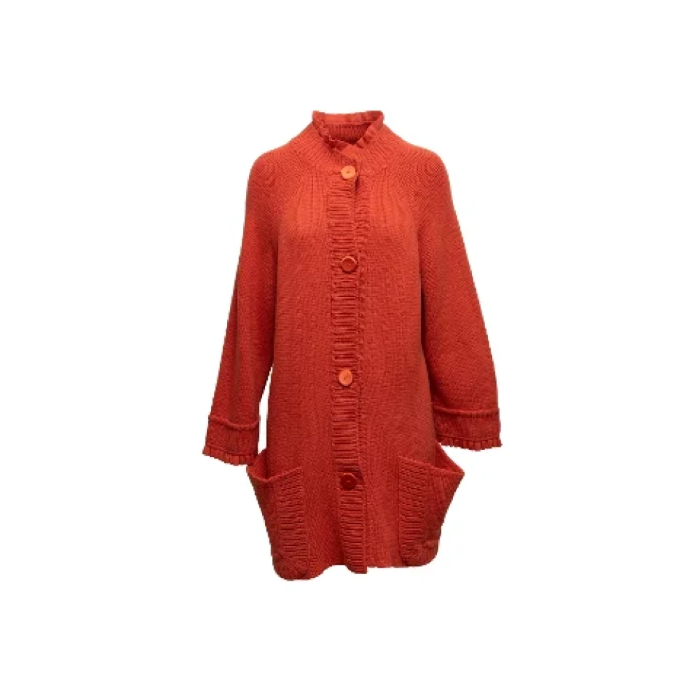 Valentino Vintage Pre-owned Wool tops Orange Dames
