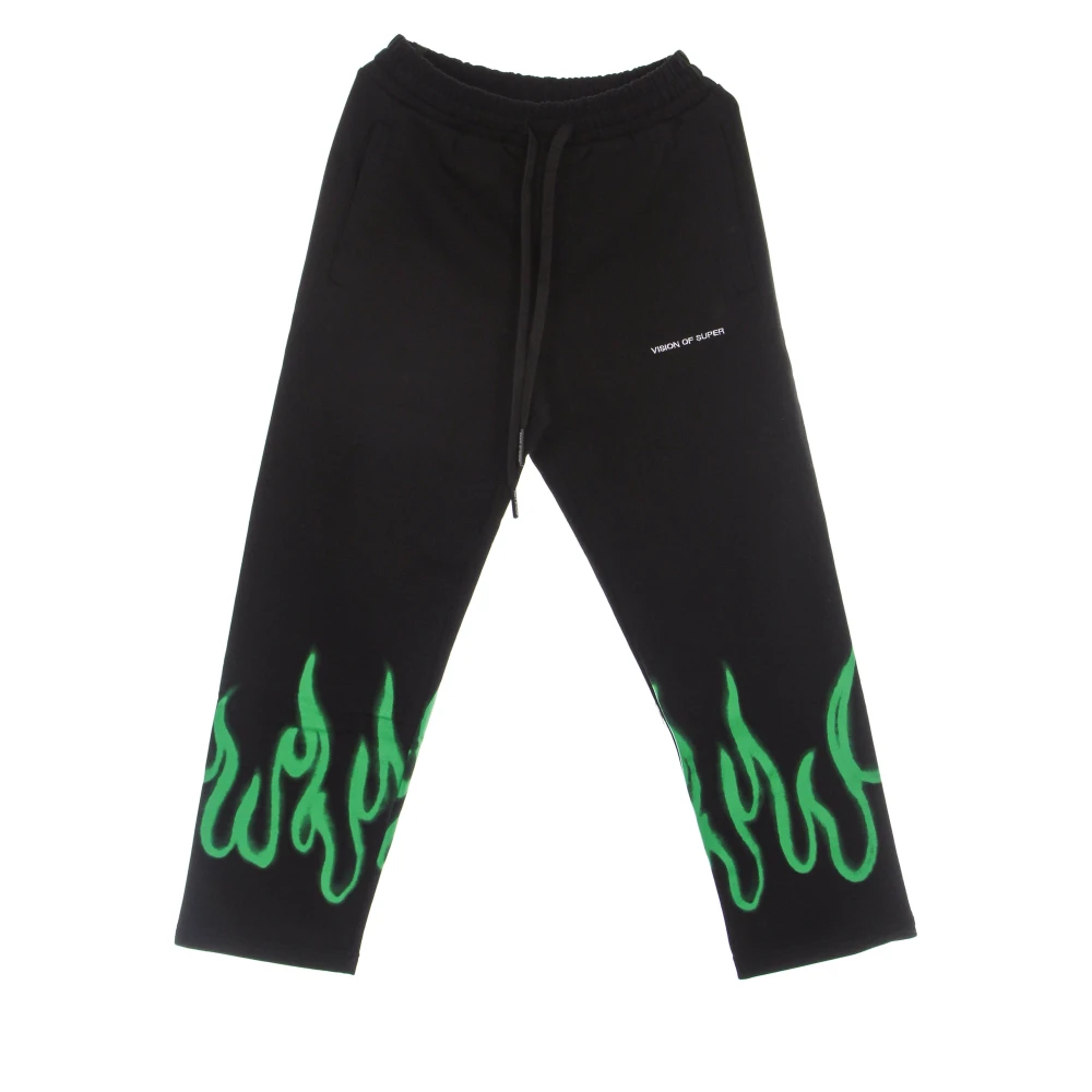 Vision OF Super Flames Spray Lichtgewicht Trainingsbroek Black Heren