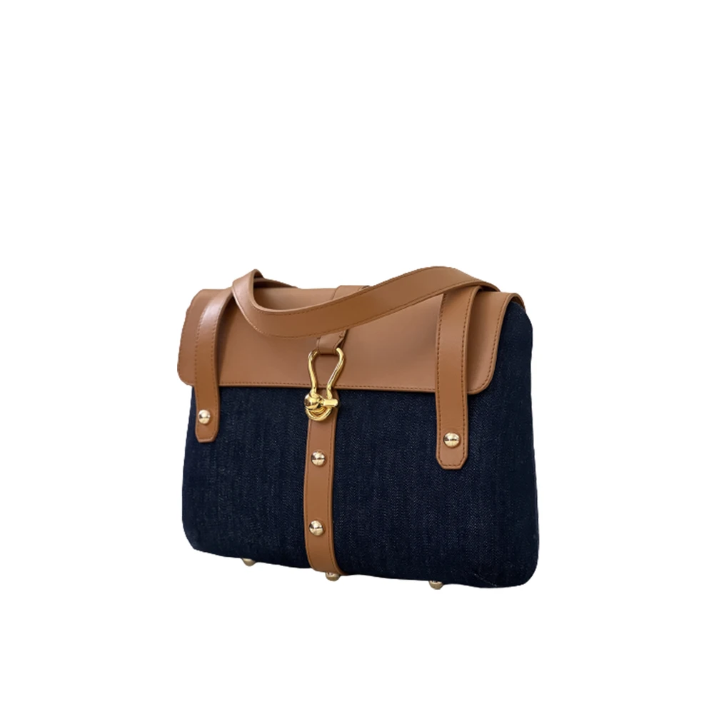 Ines De La Fressange Paris Désiré denim en lederen mand Multicolor Dames