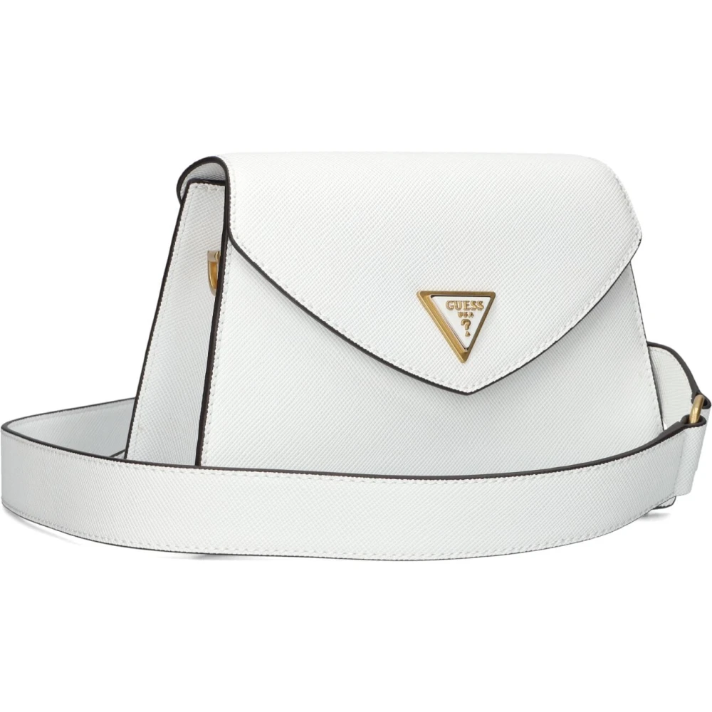 Guess Vit Läder Crossbody Väska White, Dam