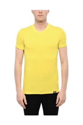 t-shirt-col-rond-stretch-jaune