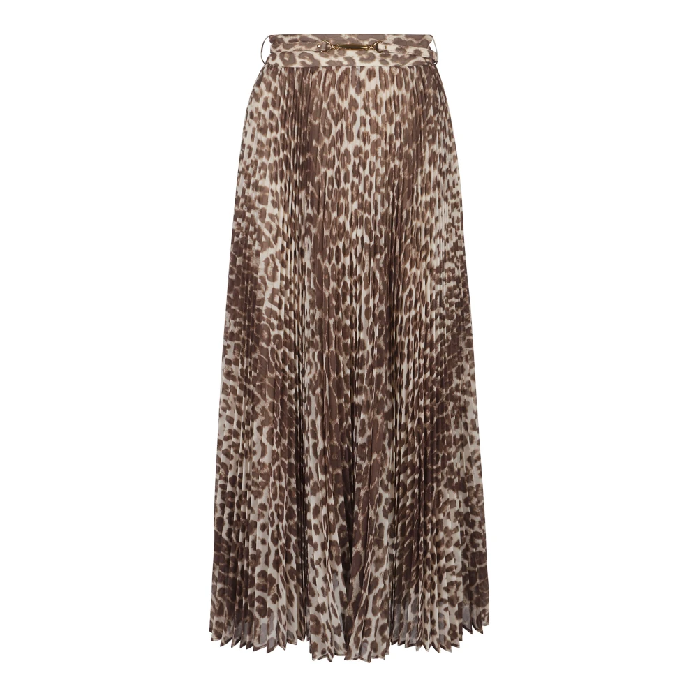 Zimmermann Women's Multicolor Maxi Skirts, M, Sunray Pleated Skirt