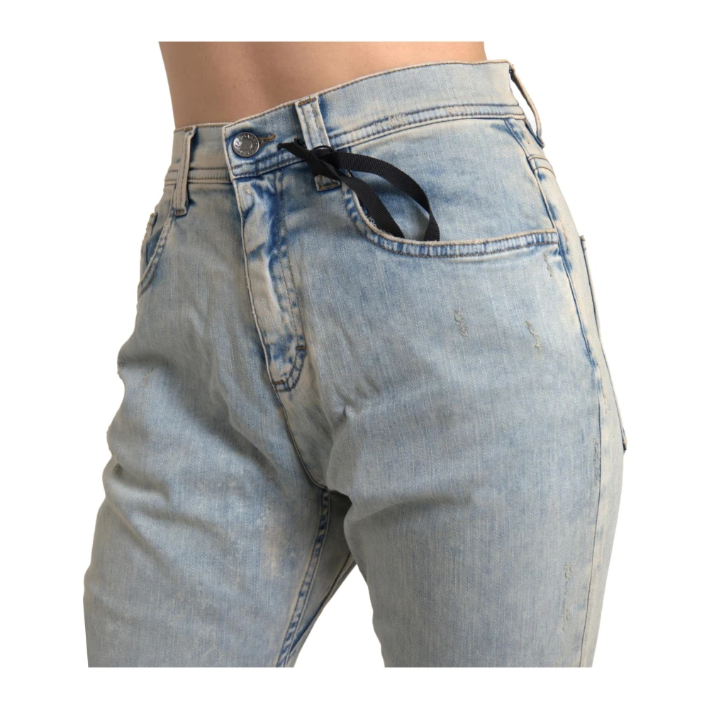 Dolce & Gabbana Blauwe Skinny Jeans Rits Italië Blue Dames