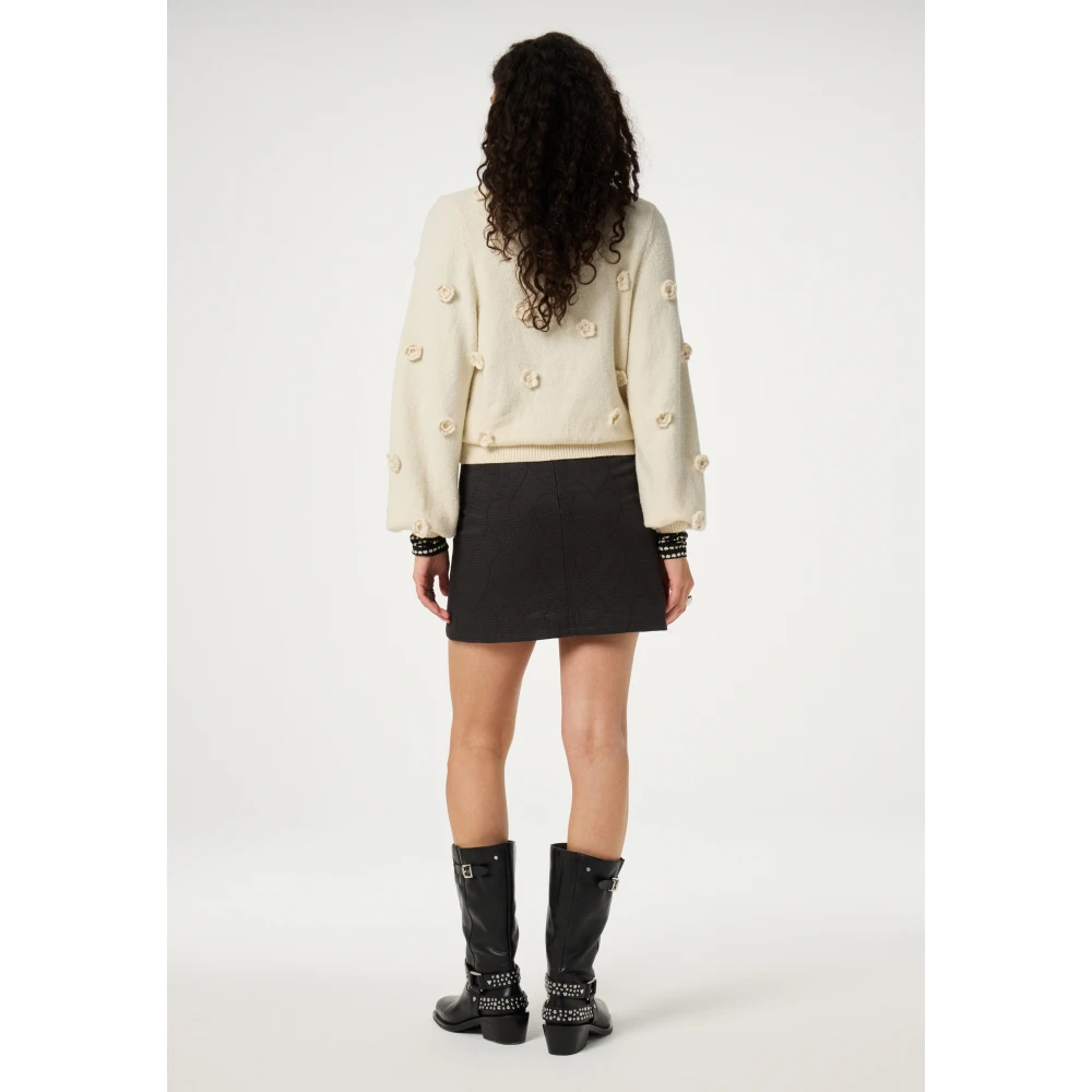 Fabienne Chapot Beige Gebreide Rozen Pullover Beige Dames