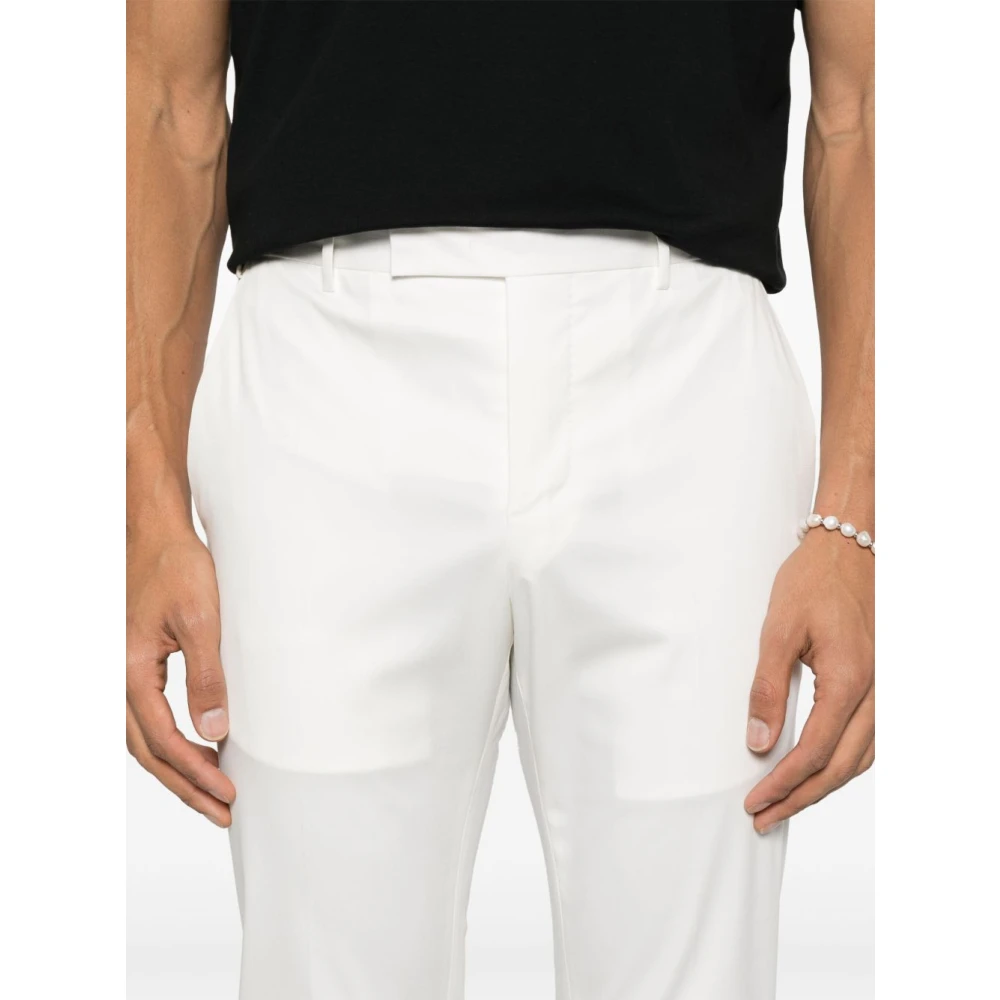 PT Torino Witte Broek met Verborgen Sluiting White Heren