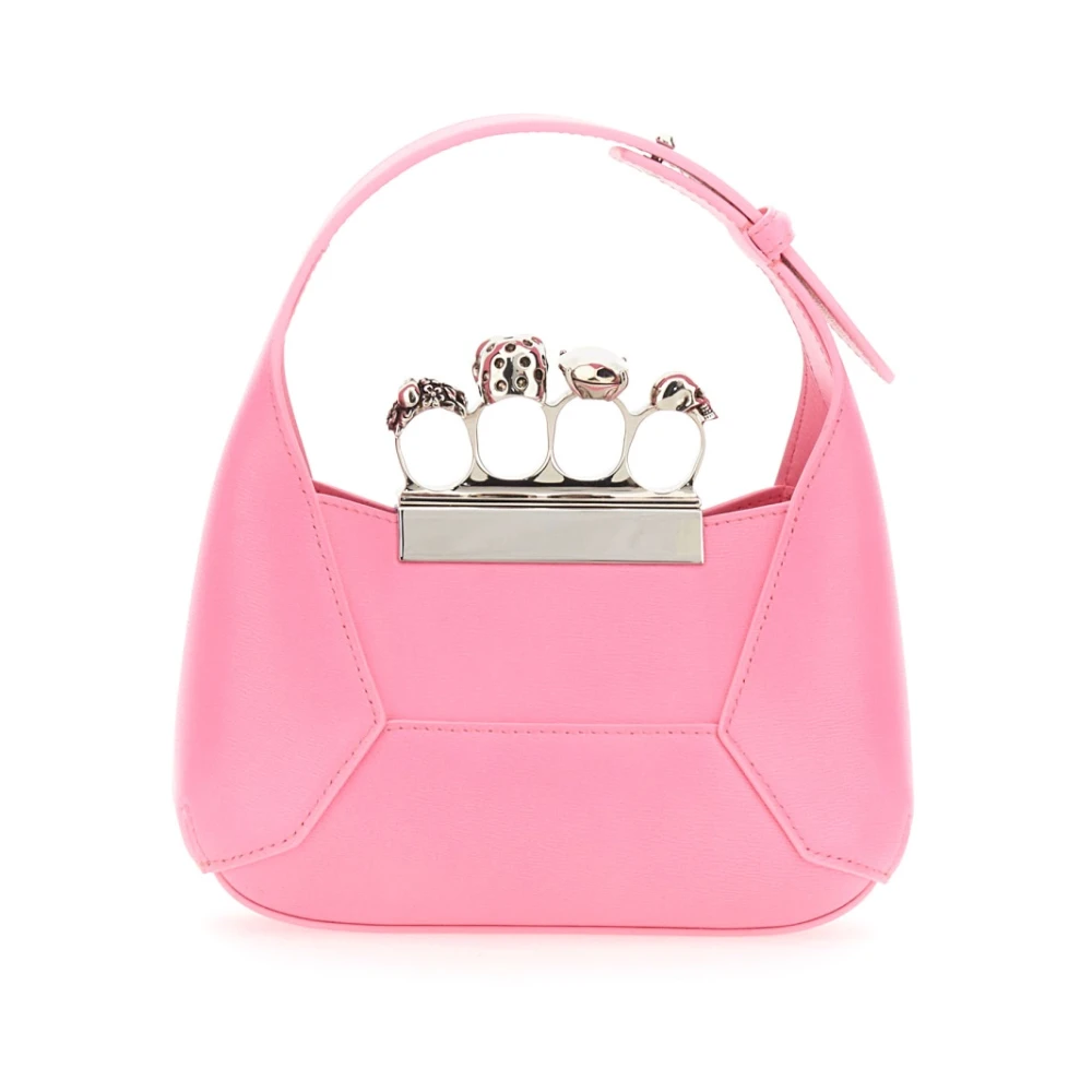 Alexander mcqueen Mini Juwelen Hobo Tas met Afneembare Ketting Pink Dames