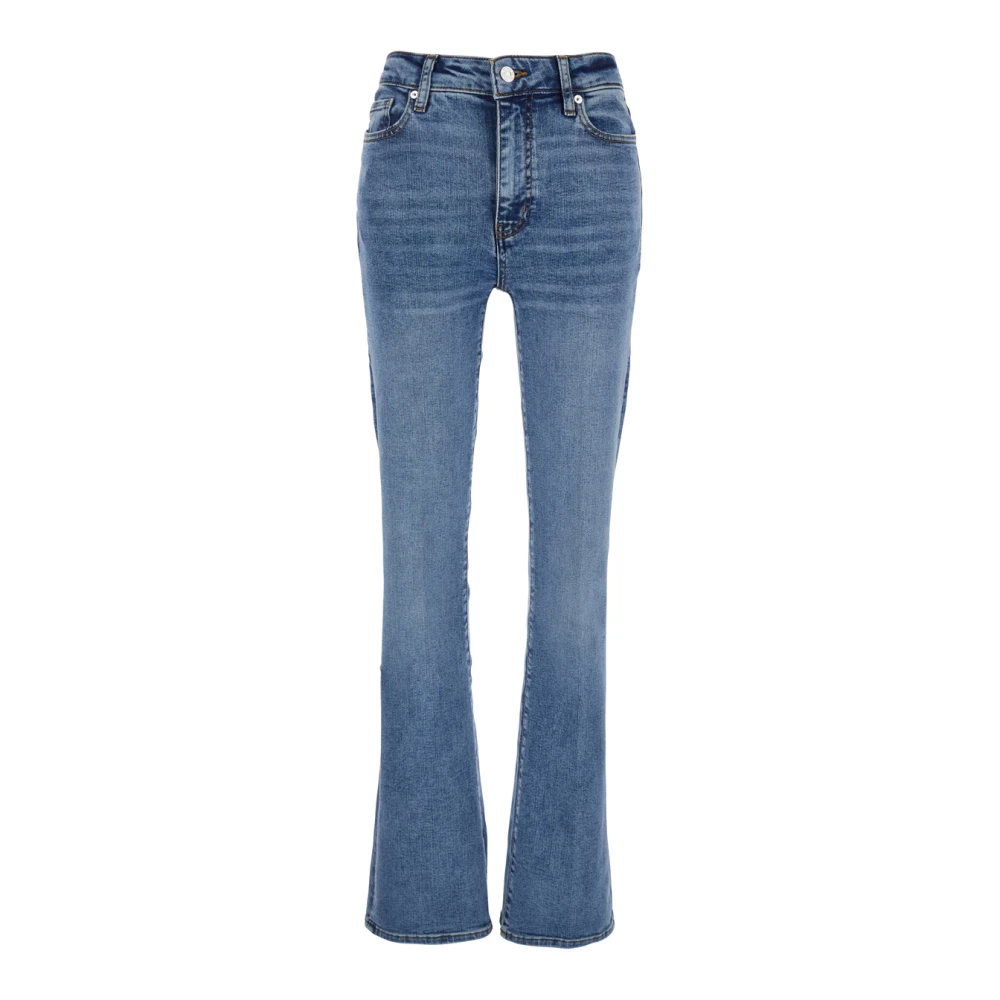 Frame Wijde Pijp Blauwe Jeans Vrouw Katoenmix Blue Dames