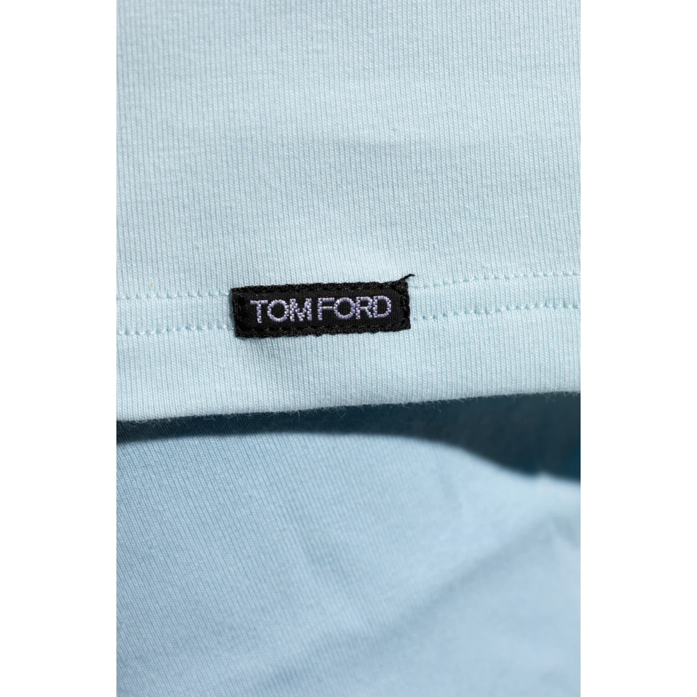 Tom Ford T-shirt met logo Blue Heren