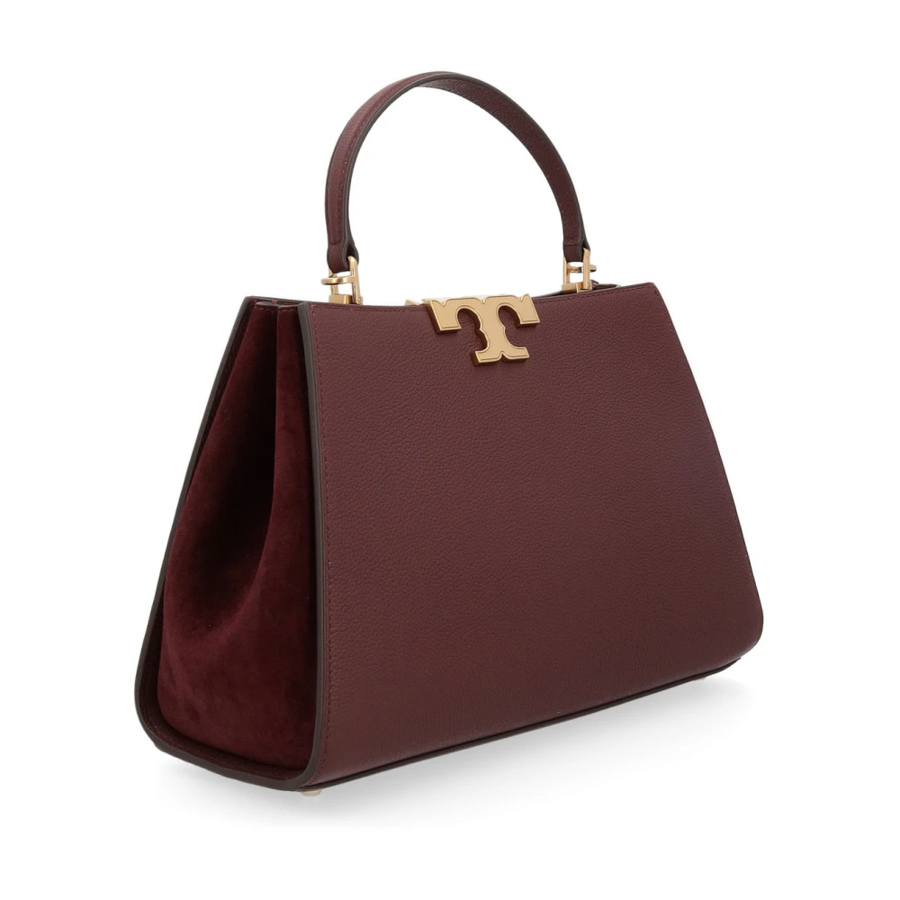 TORY BURCH Pebbled Satchel Tas Red Dames