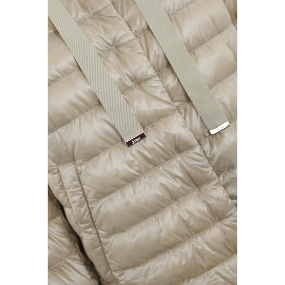 Herno Gewatteerde Pufferjas met capuchon Beige Dames