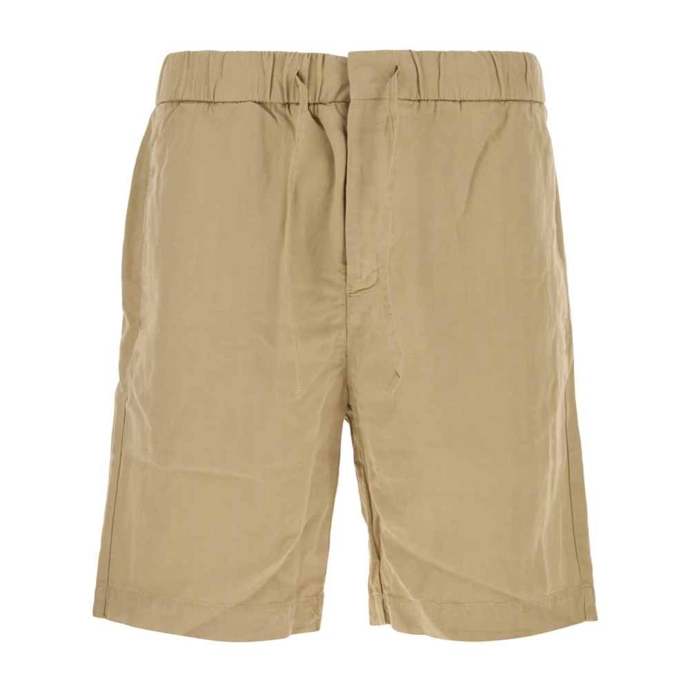 Frescobol Carioca Men's Beige Felipe Herringbone Drawstring Shorts