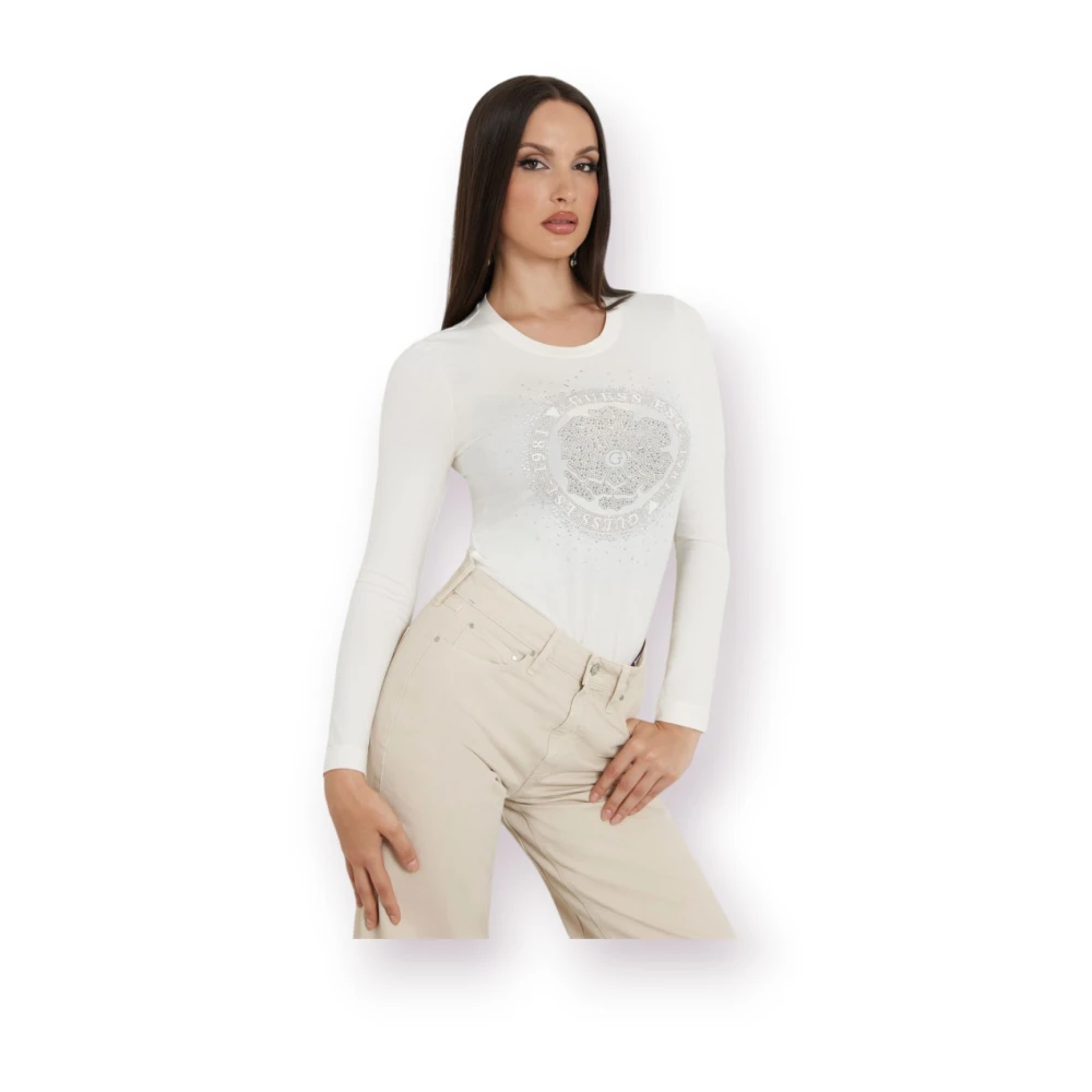 Guess Katoenen T-shirt White Dames