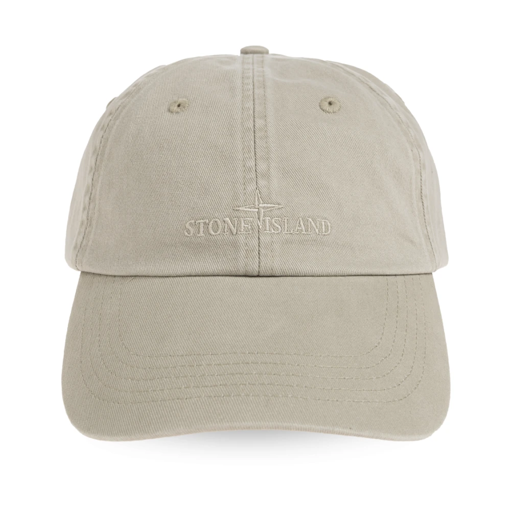 Stone Island , Hats & Caps, Male, Beige, One Size, Baseball Cap