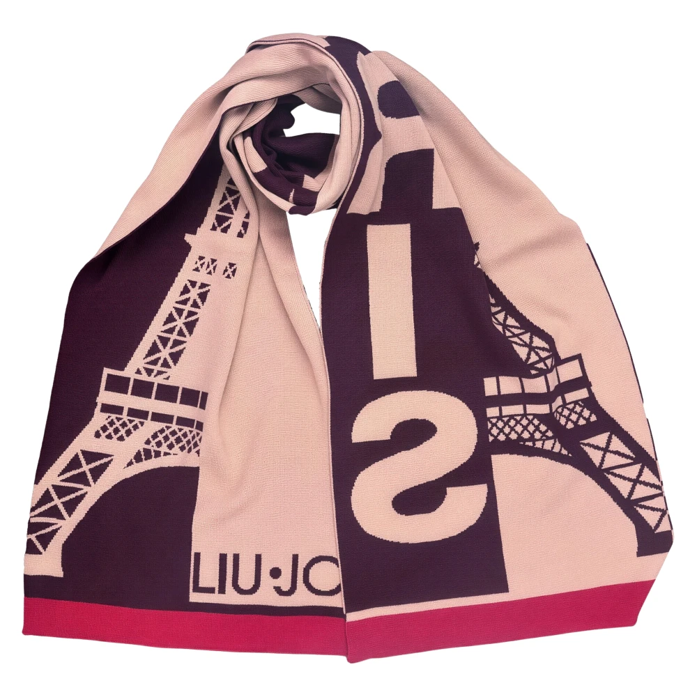 Liu Jo Women's Multicolor Winter Scarves, One Size, Scarf With Eiffel Tower