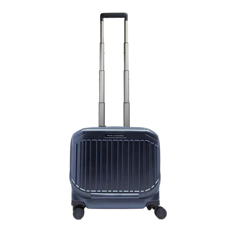 Piquadro Unisex Blå Resväskor One Size, Läder, Pilotväska 15,6"
