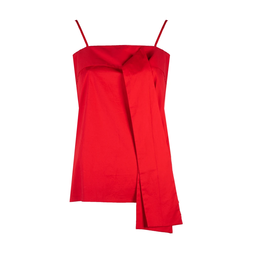 Armani Exchange Elegant Röd Ärmlös Topp Red, Dam