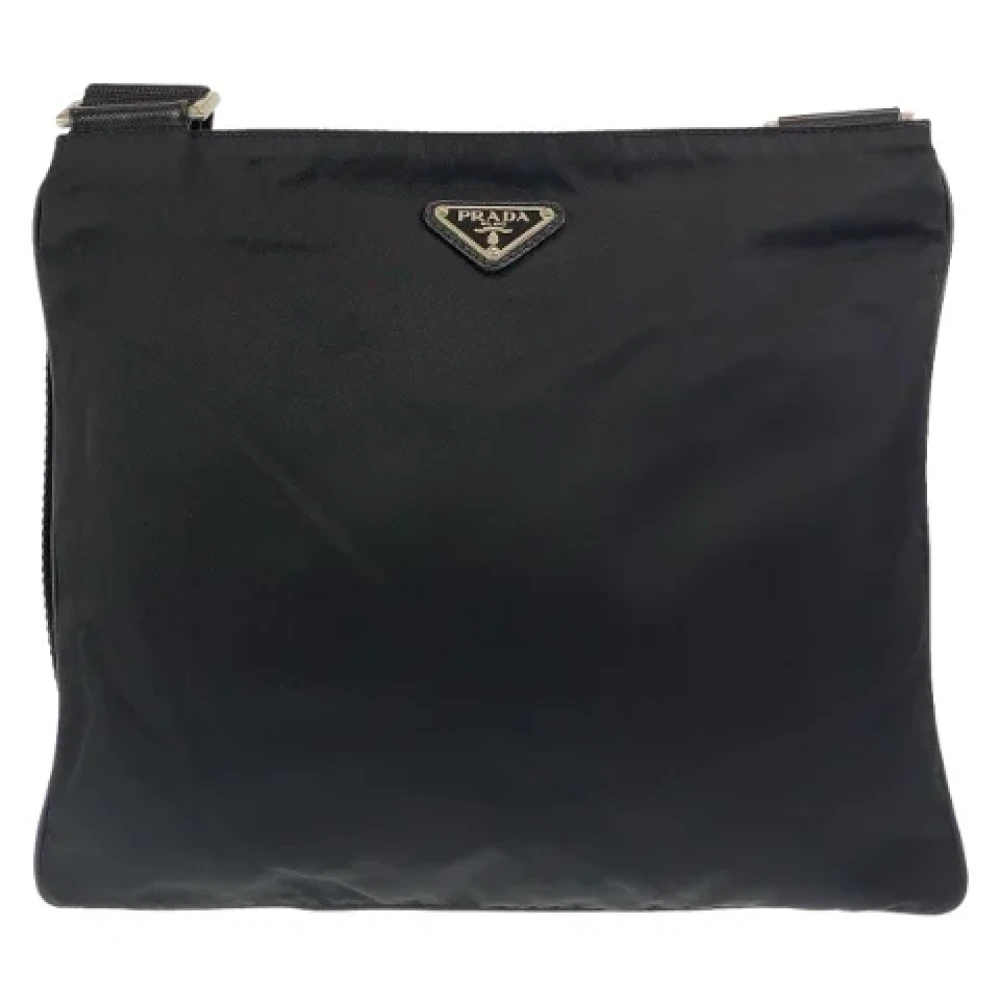 Prada Vintage Pre-owned Canvas prada-bags Black Dames