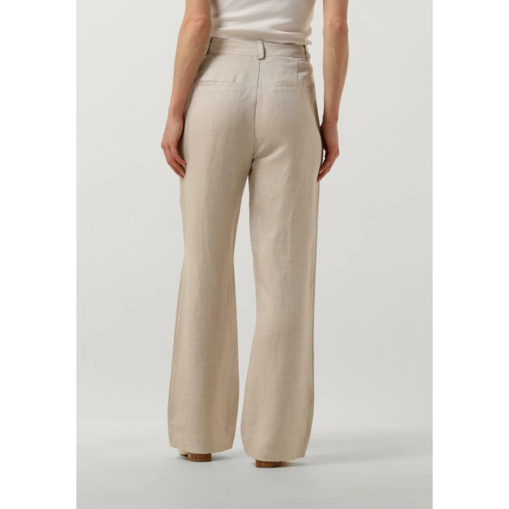 Minus Stijlvolle Auguste Broek Beige Dames