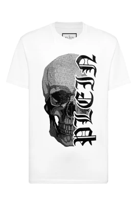 Round Neck T-Shirt Gothic Plein Stones