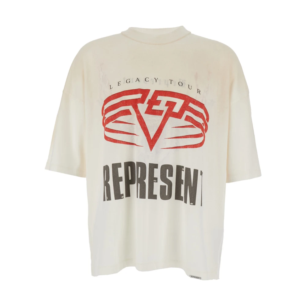 Represent Men's White Logo T-Shirt - T-Shirts - L - Tops